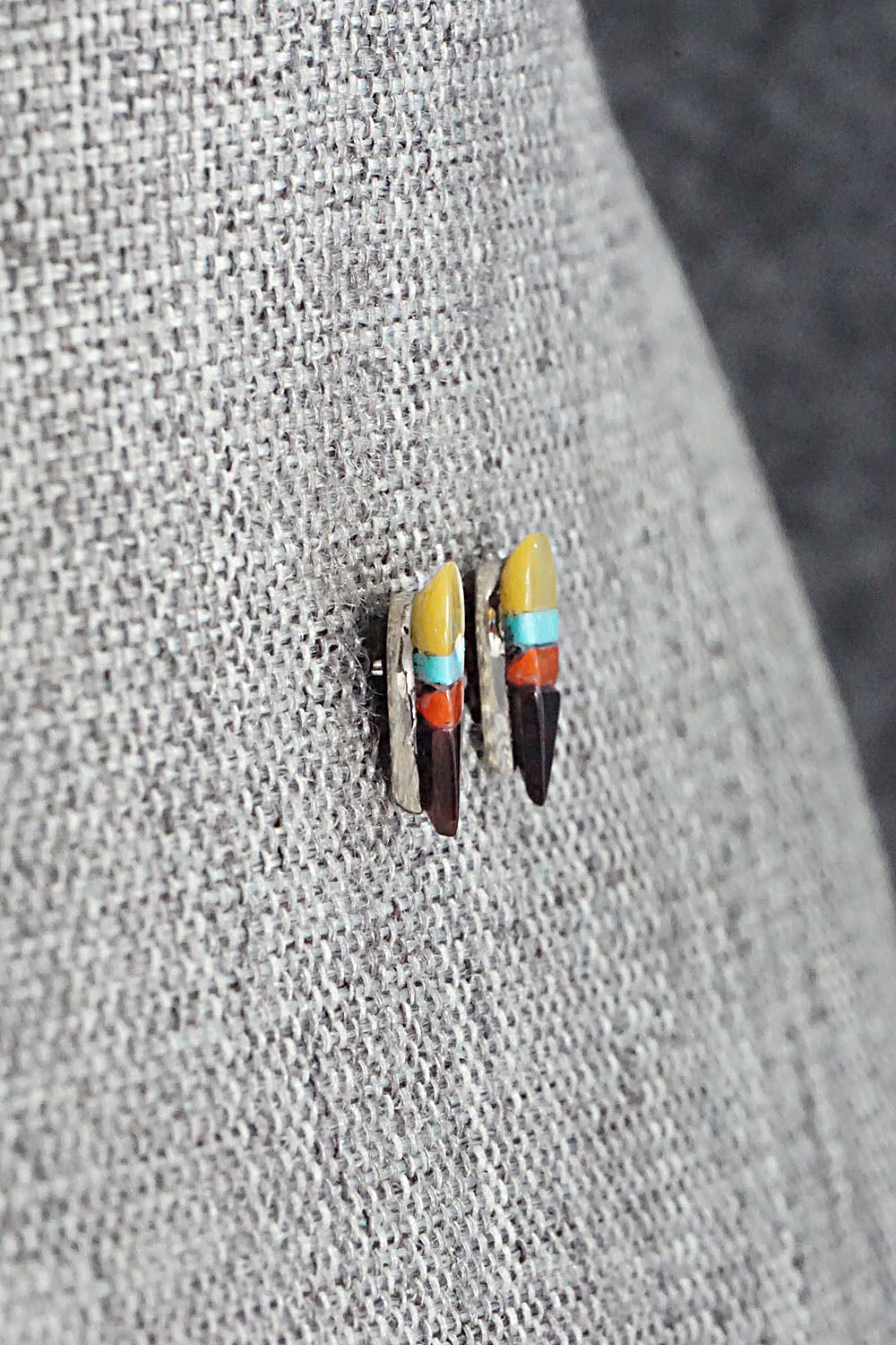 Multi Stone & Sterling Silver Earrings - Preston Walela