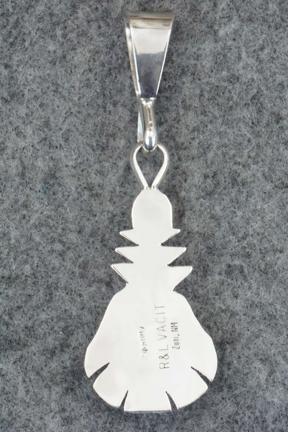 Multi Stone & Sterling Silver Inlay Pendant - Ricky Vacit