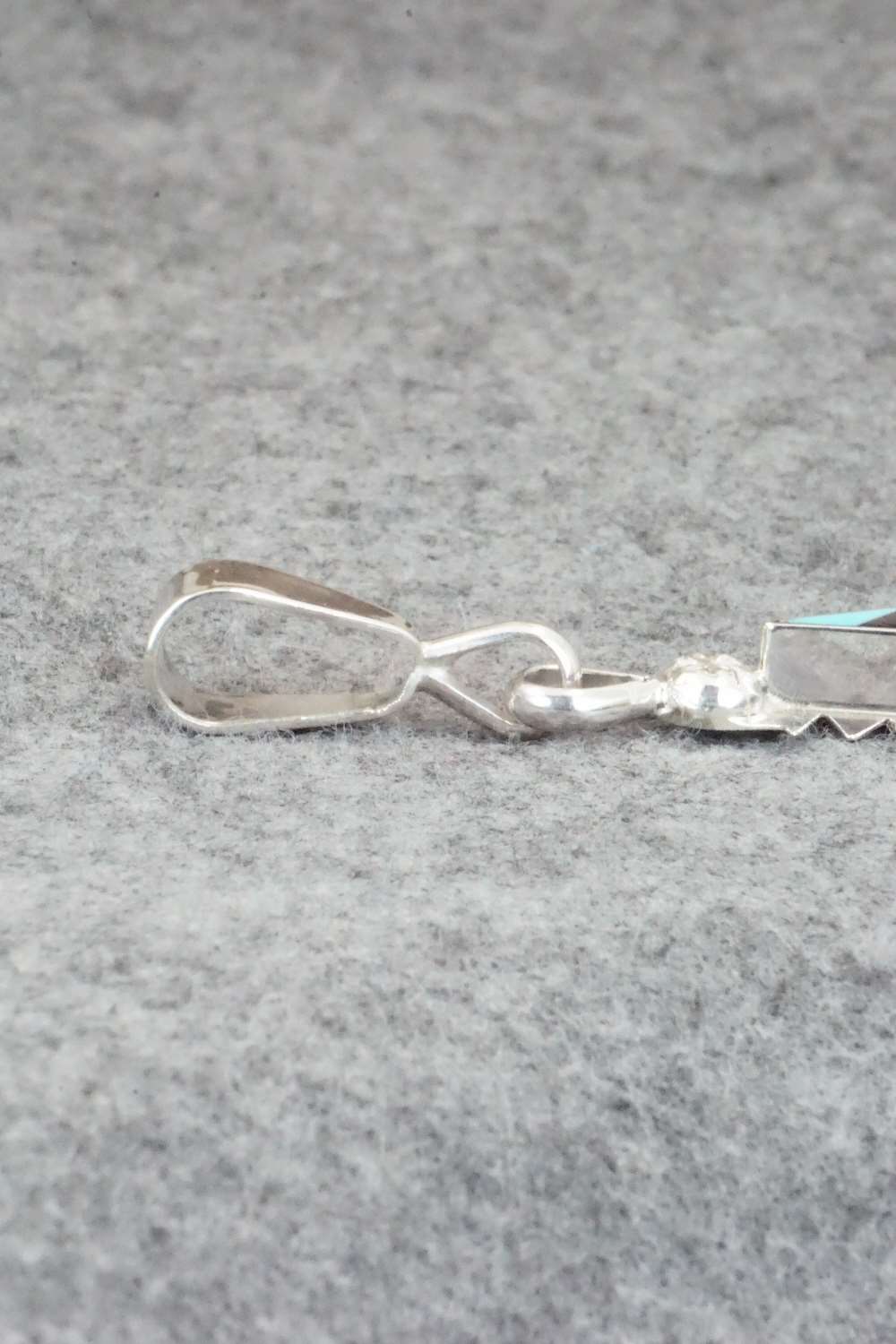 Multi Stone & Sterling Silver Inlay Pendant - Ricky Vacit