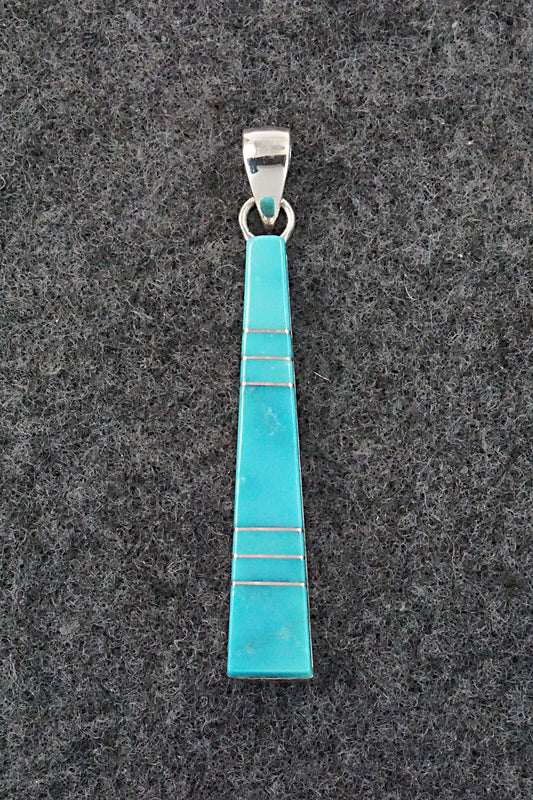 Turquoise & Sterling Silver Pendant - Madarrel Kallestewa