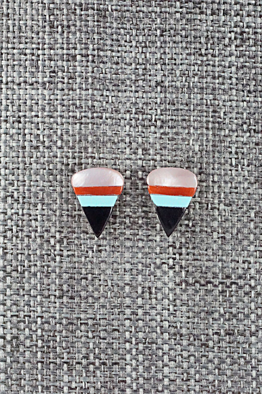 Multi Stone & Sterling Silver Earrings - Preston Walela