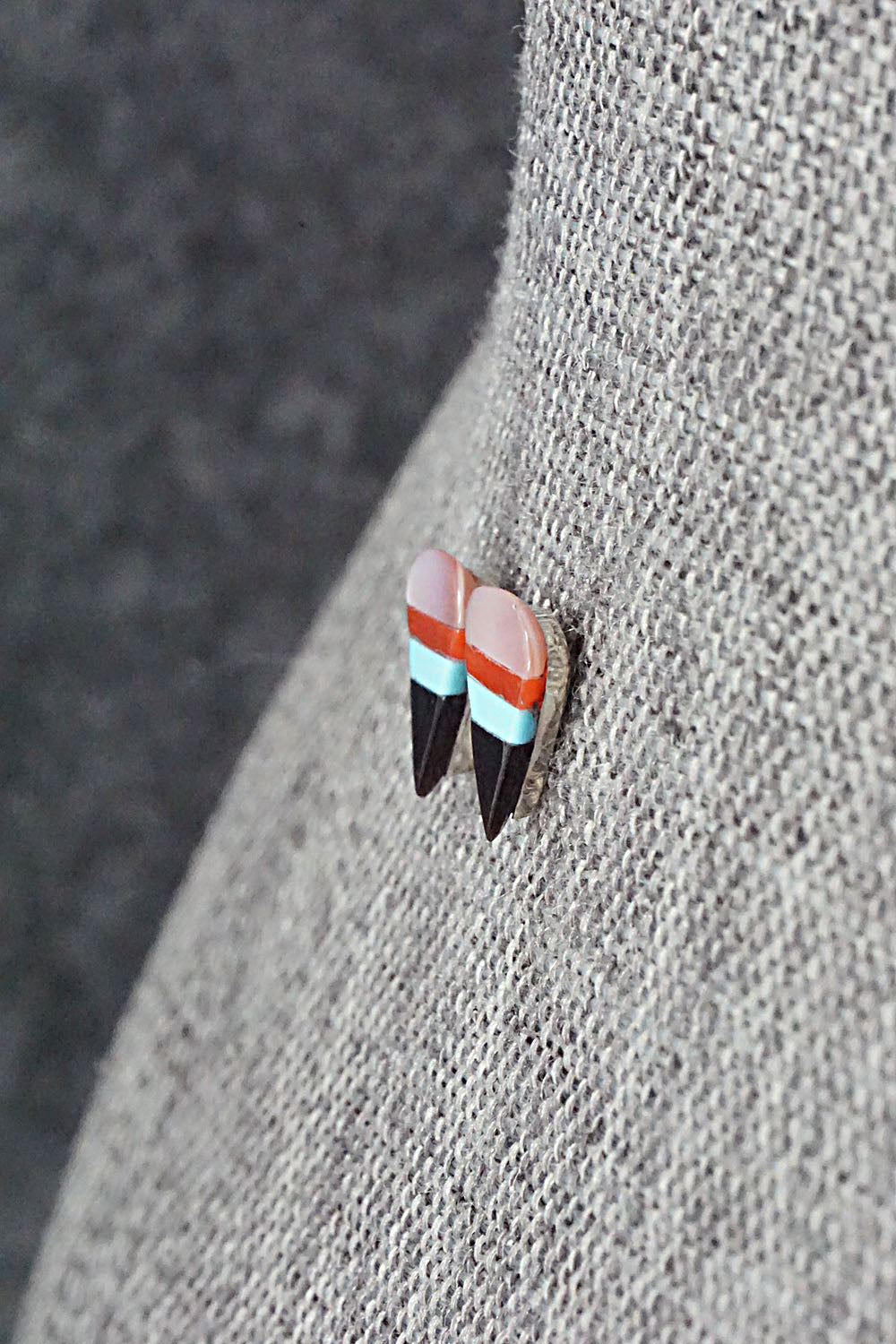 Multi Stone & Sterling Silver Earrings - Preston Walela