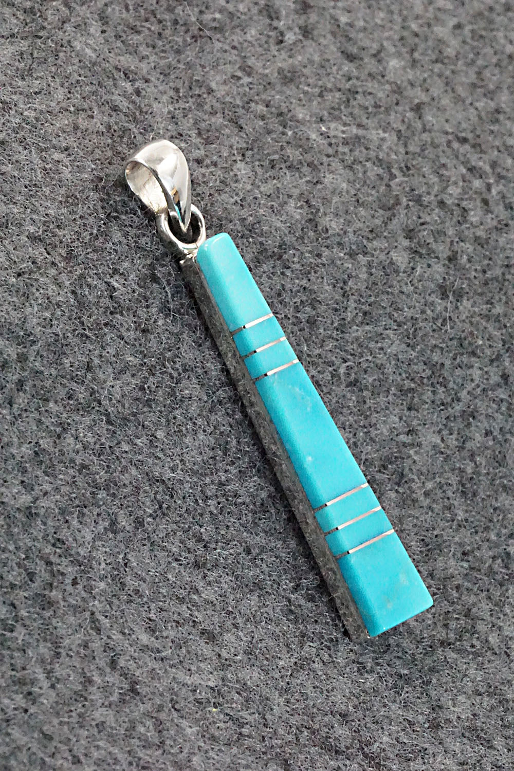 Turquoise & Sterling Silver Pendant - Madarrel Kallestewa