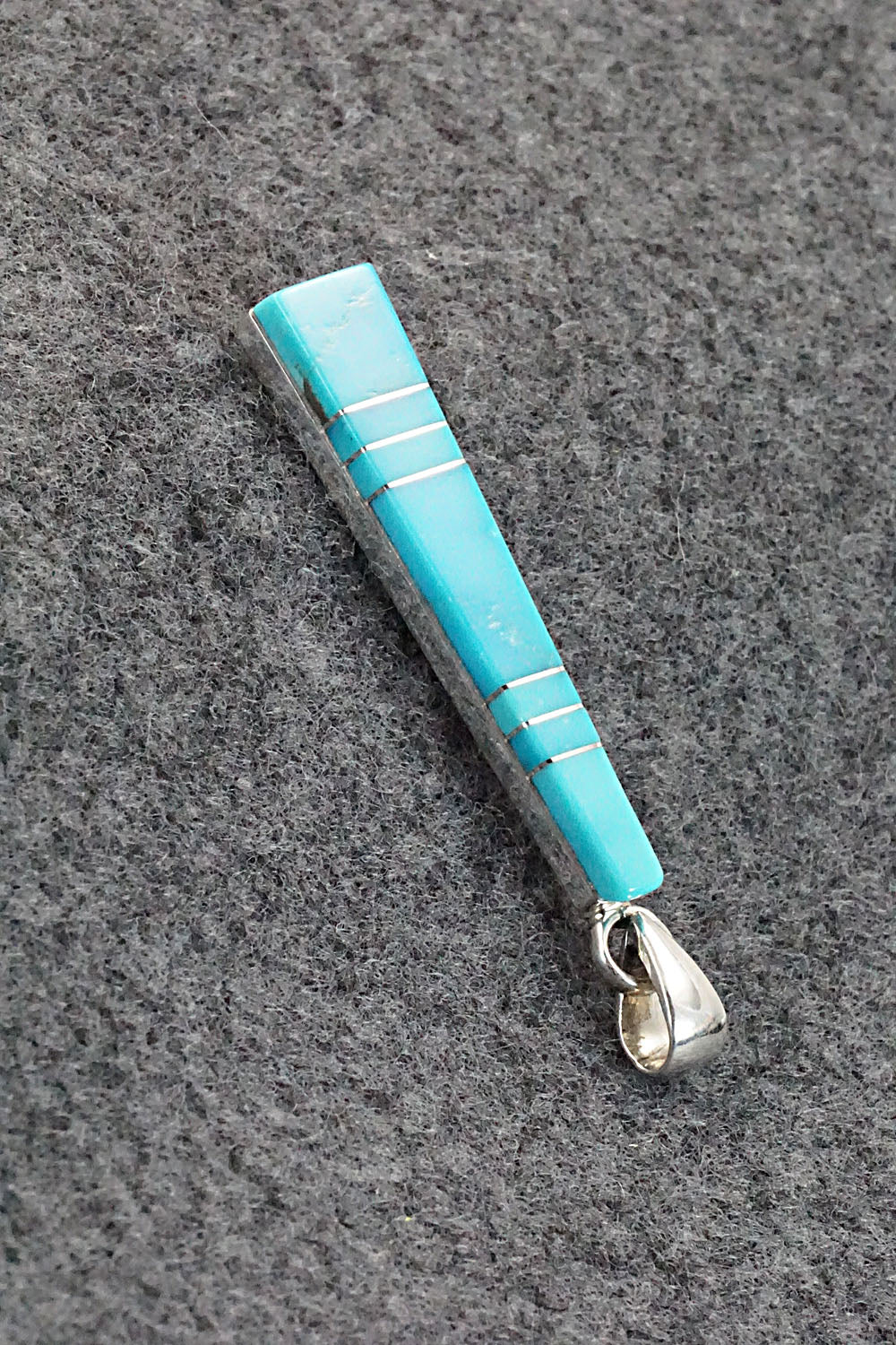 Turquoise & Sterling Silver Pendant - Madarrel Kallestewa