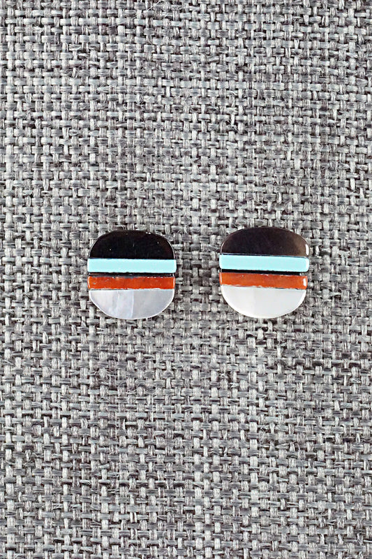 Multi Stone & Sterling Silver Earrings - Preston Walela