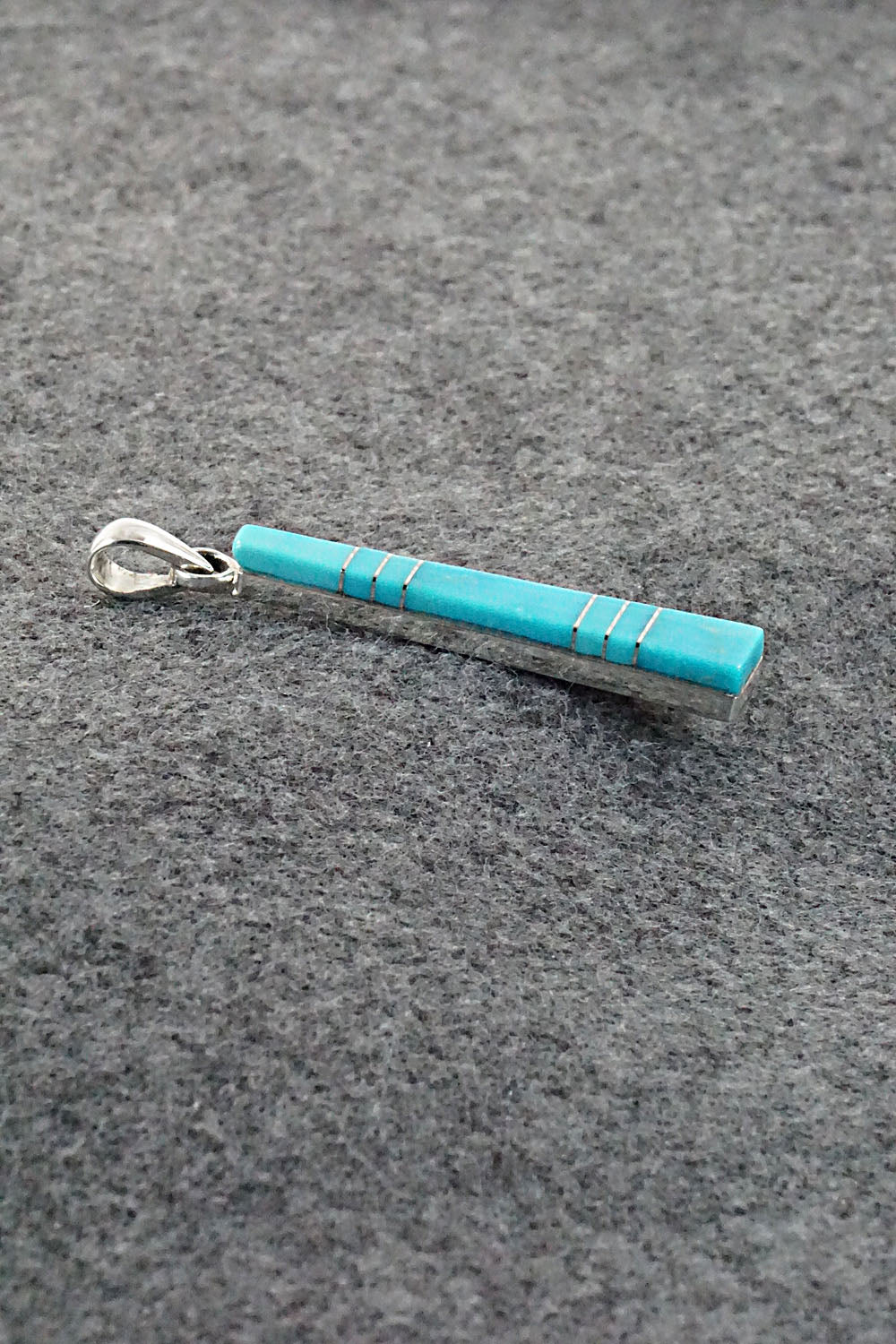 Turquoise & Sterling Silver Pendant - Madarrel Kallestewa