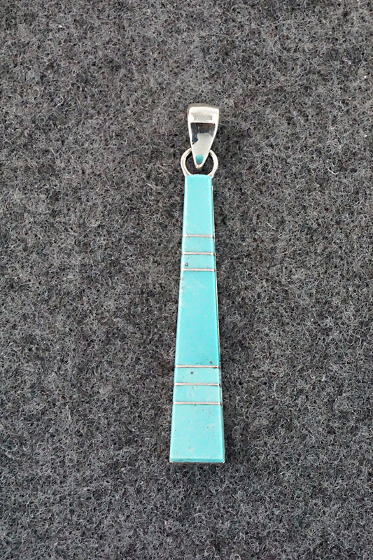 Turquoise & Sterling Silver Pendant - Madarrel Kallestewa
