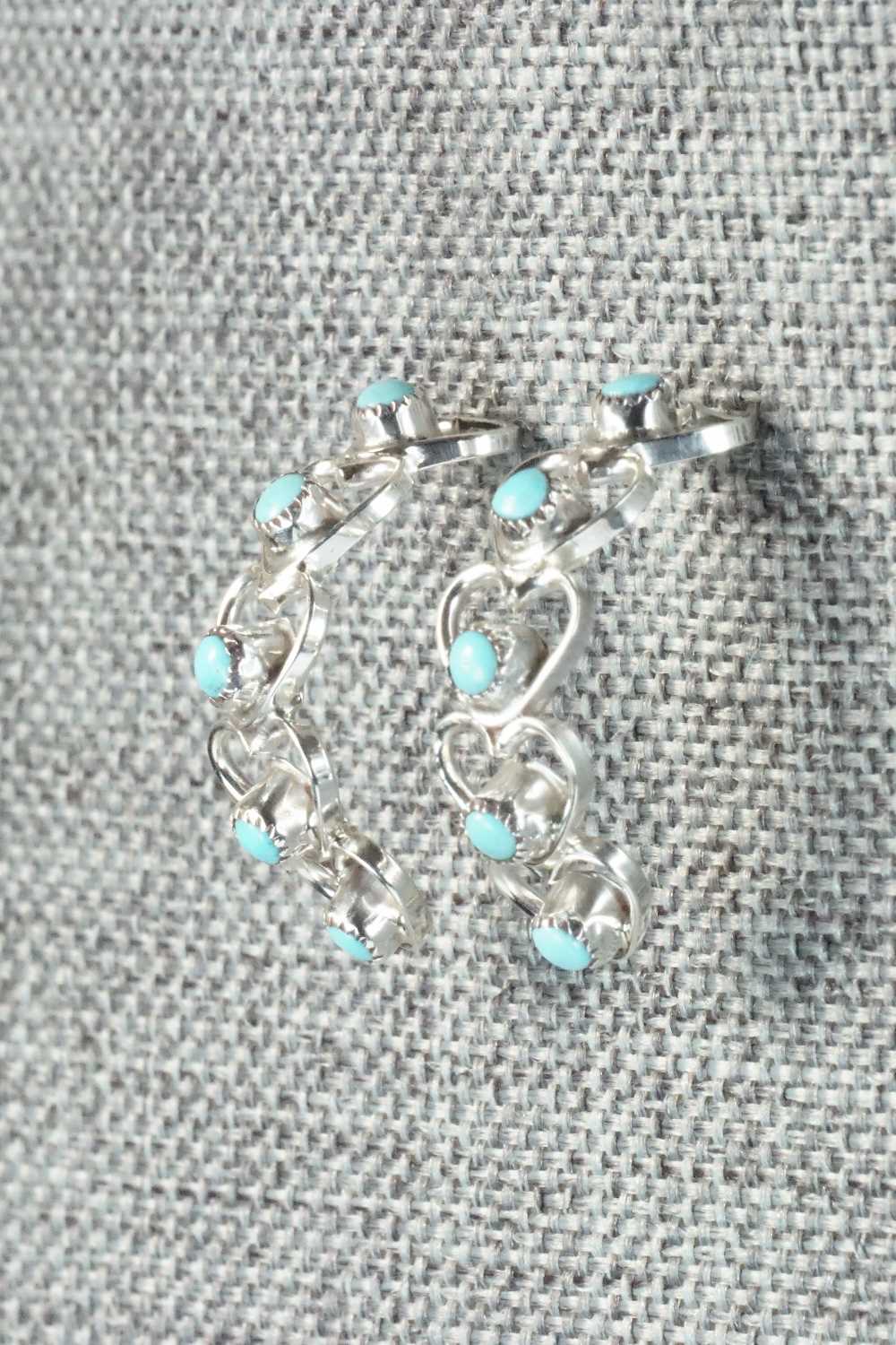 Turquoise & Sterling Silver Earrings - Zuni
