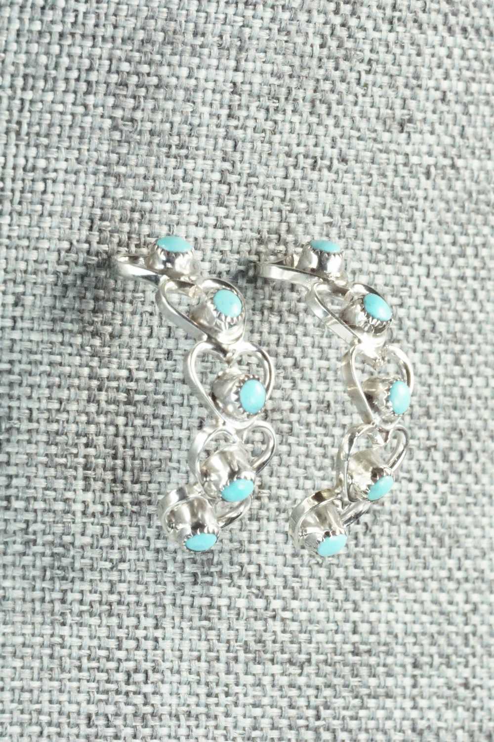 Turquoise & Sterling Silver Earrings - Zuni