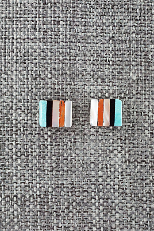 Multi Stone & Sterling Silver Earrings - Preston Walela