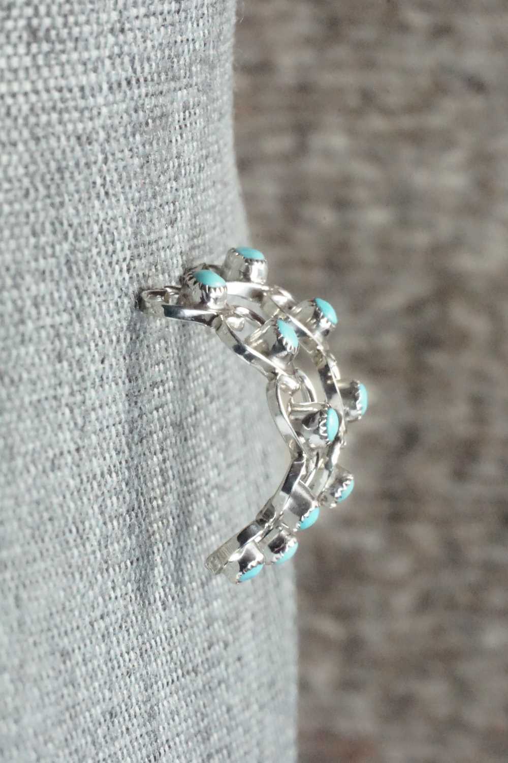 Turquoise & Sterling Silver Earrings - Zuni