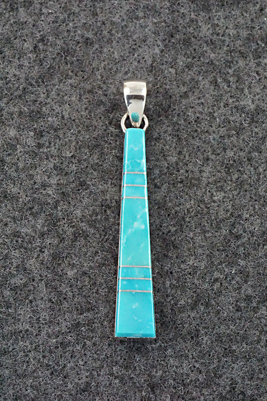 Turquoise & Sterling Silver Pendant - Madarrel Kallestewa