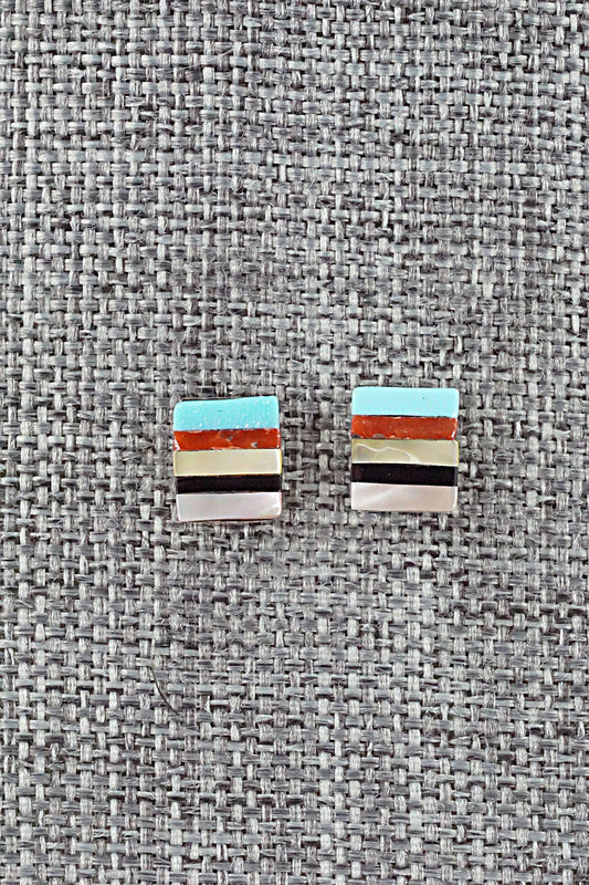 Multi Stone & Sterling Silver Earrings - Preston Walela
