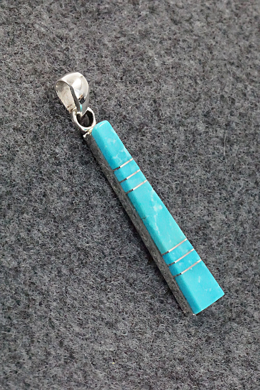 Turquoise & Sterling Silver Pendant - Madarrel Kallestewa