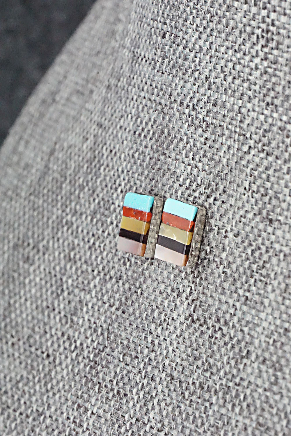 Multi Stone & Sterling Silver Earrings - Preston Walela