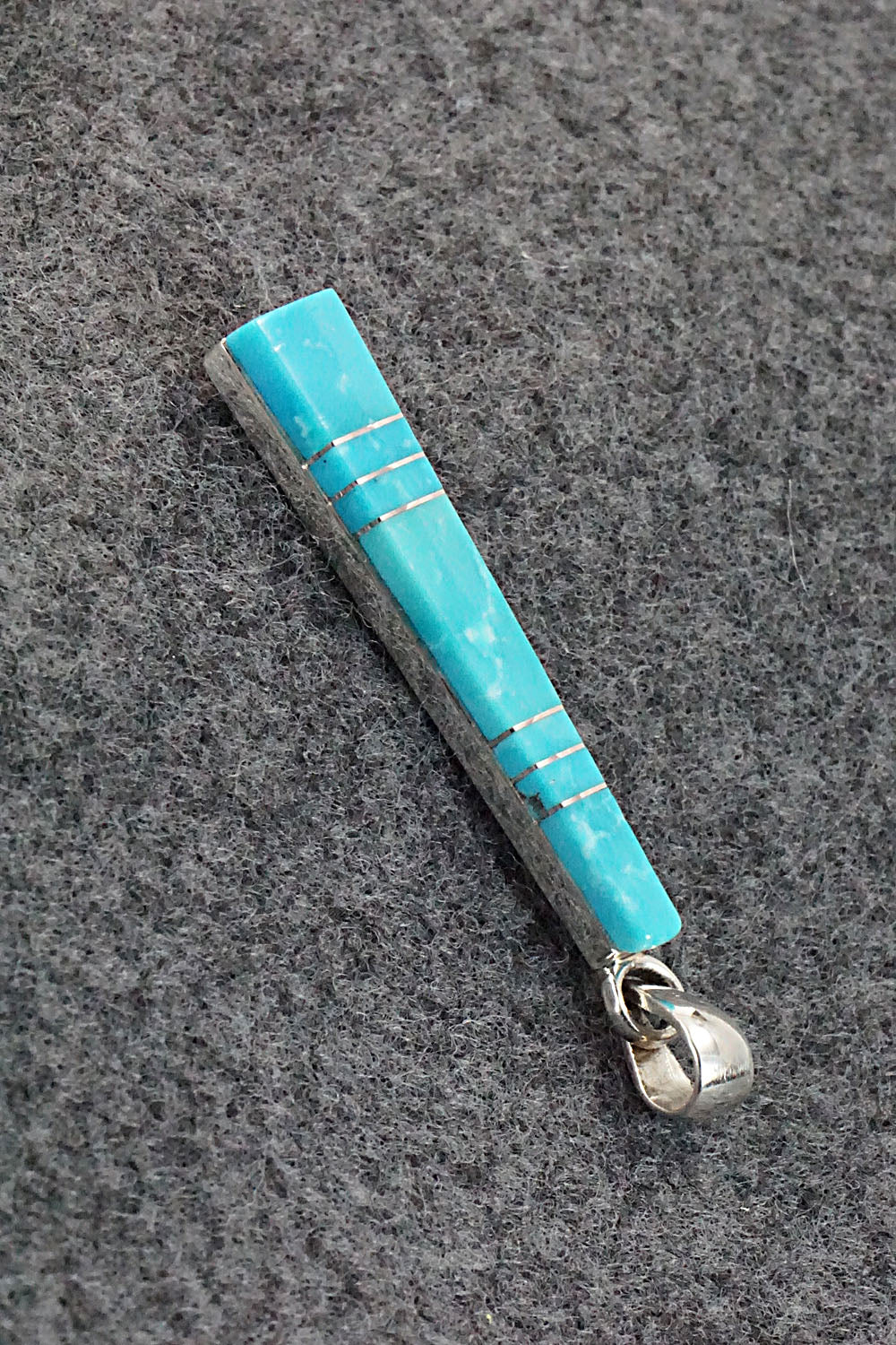 Turquoise & Sterling Silver Pendant - Madarrel Kallestewa