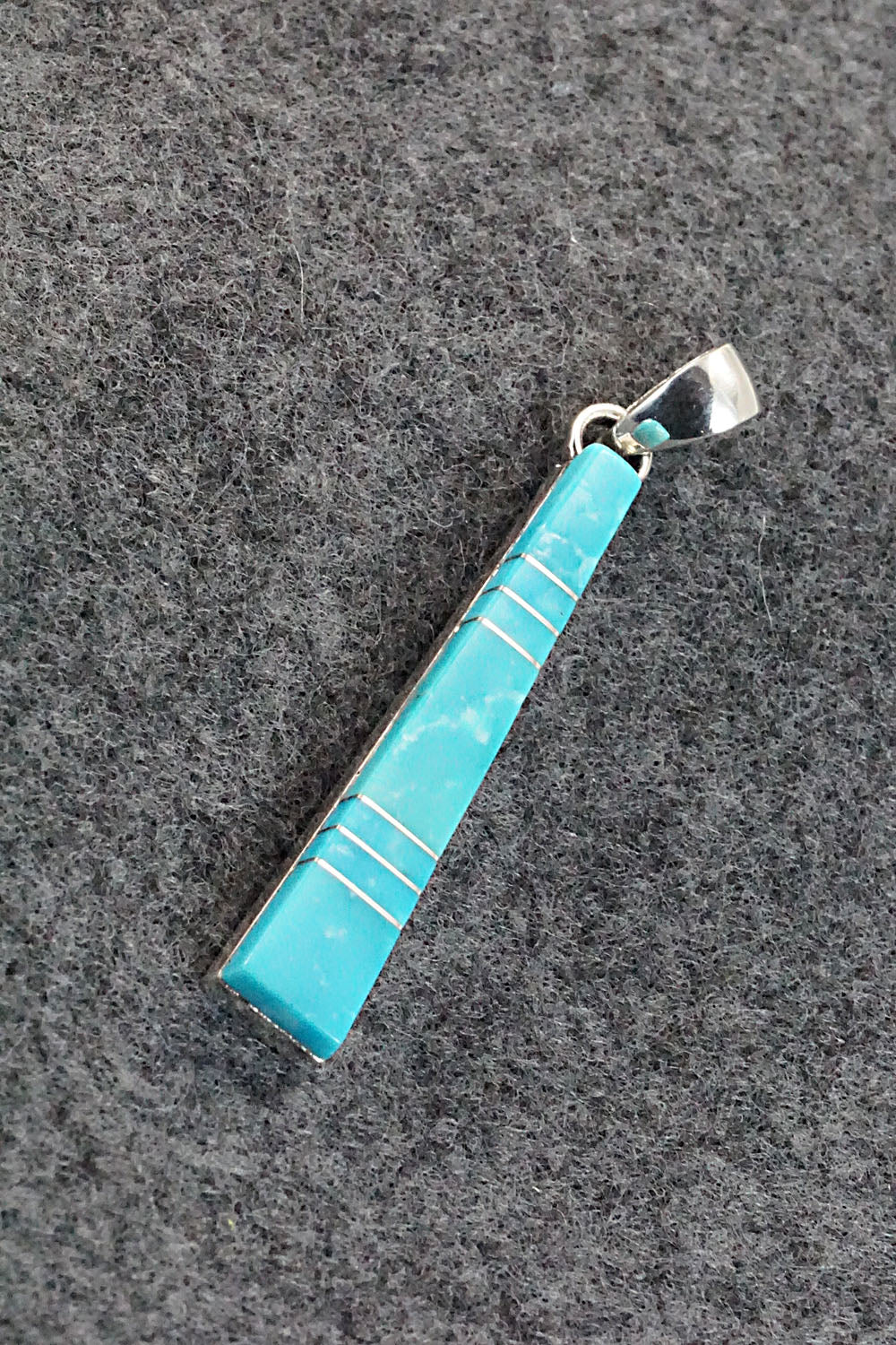 Turquoise & Sterling Silver Pendant - Madarrel Kallestewa