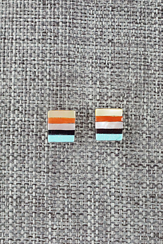Multi Stone & Sterling Silver Earrings - Preston Walela