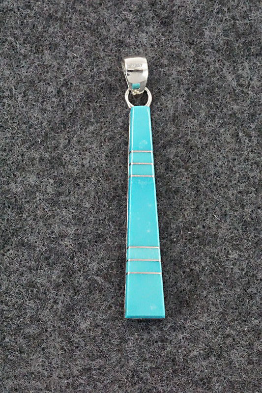 Turquoise & Sterling Silver Pendant - Madarrel Kallestewa