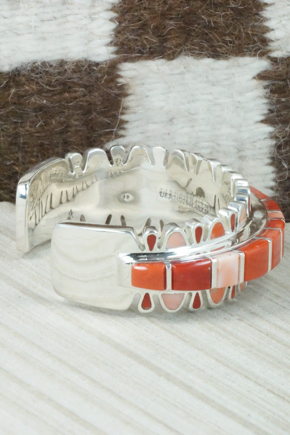 Coral & Sterling Silver Bracelet - Vernon Haskie