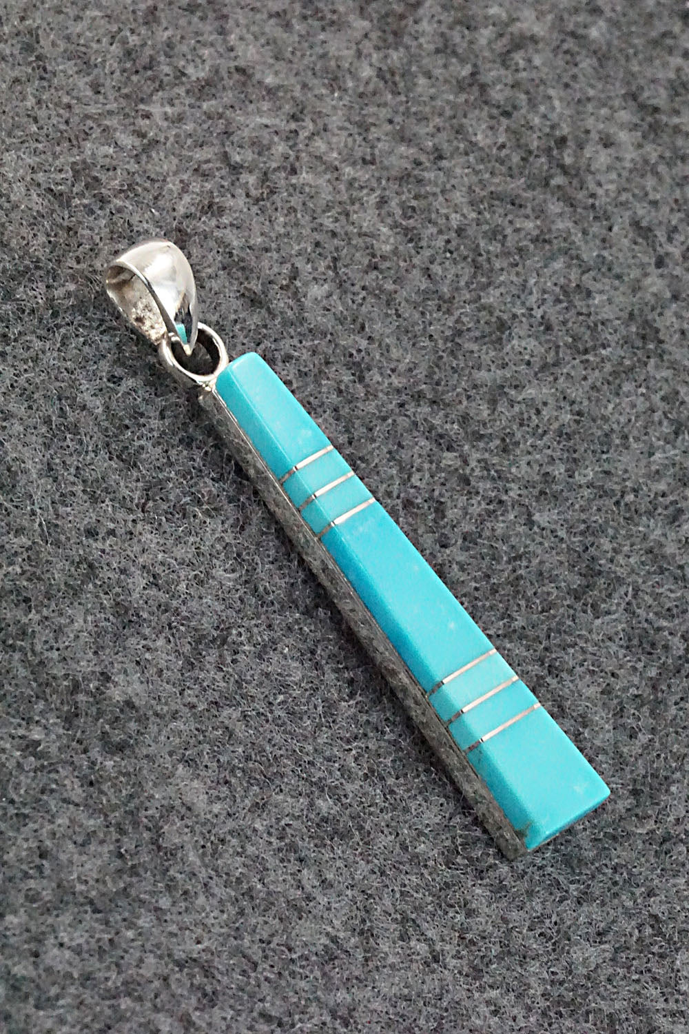 Turquoise & Sterling Silver Pendant - Madarrel Kallestewa