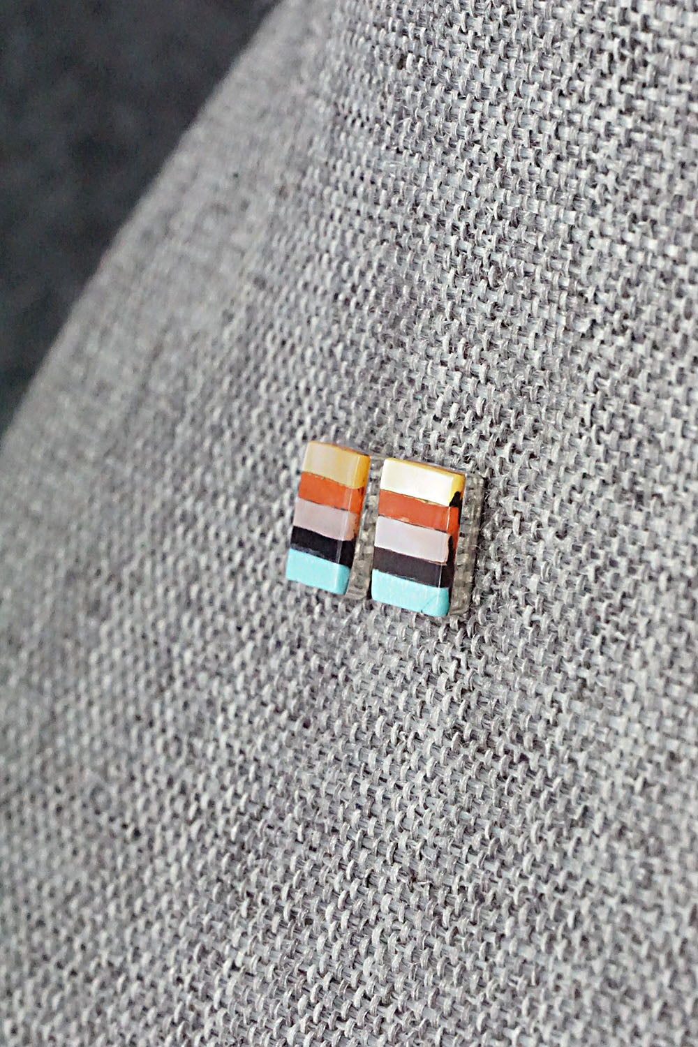 Multi Stone & Sterling Silver Earrings - Preston Walela