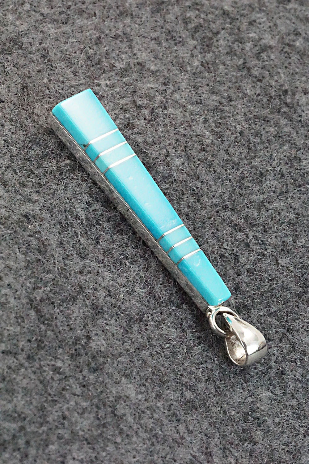 Turquoise & Sterling Silver Pendant - Madarrel Kallestewa