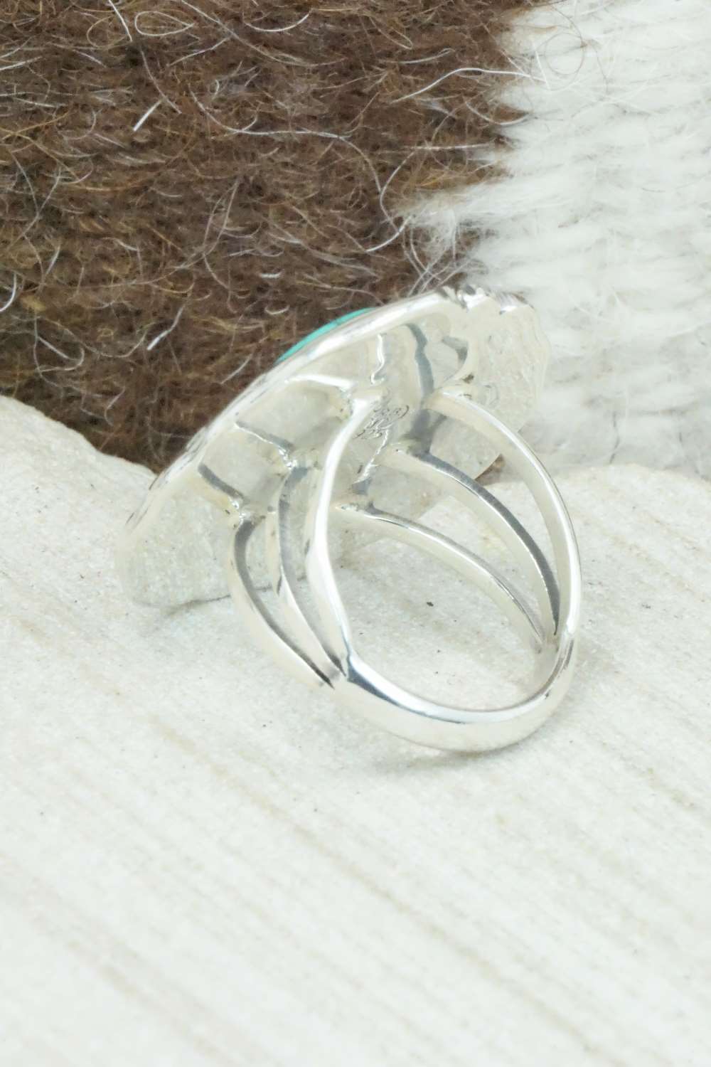 Turquoise & Sterling Silver Ring - Samuel Yellowhair - Size 5.25
