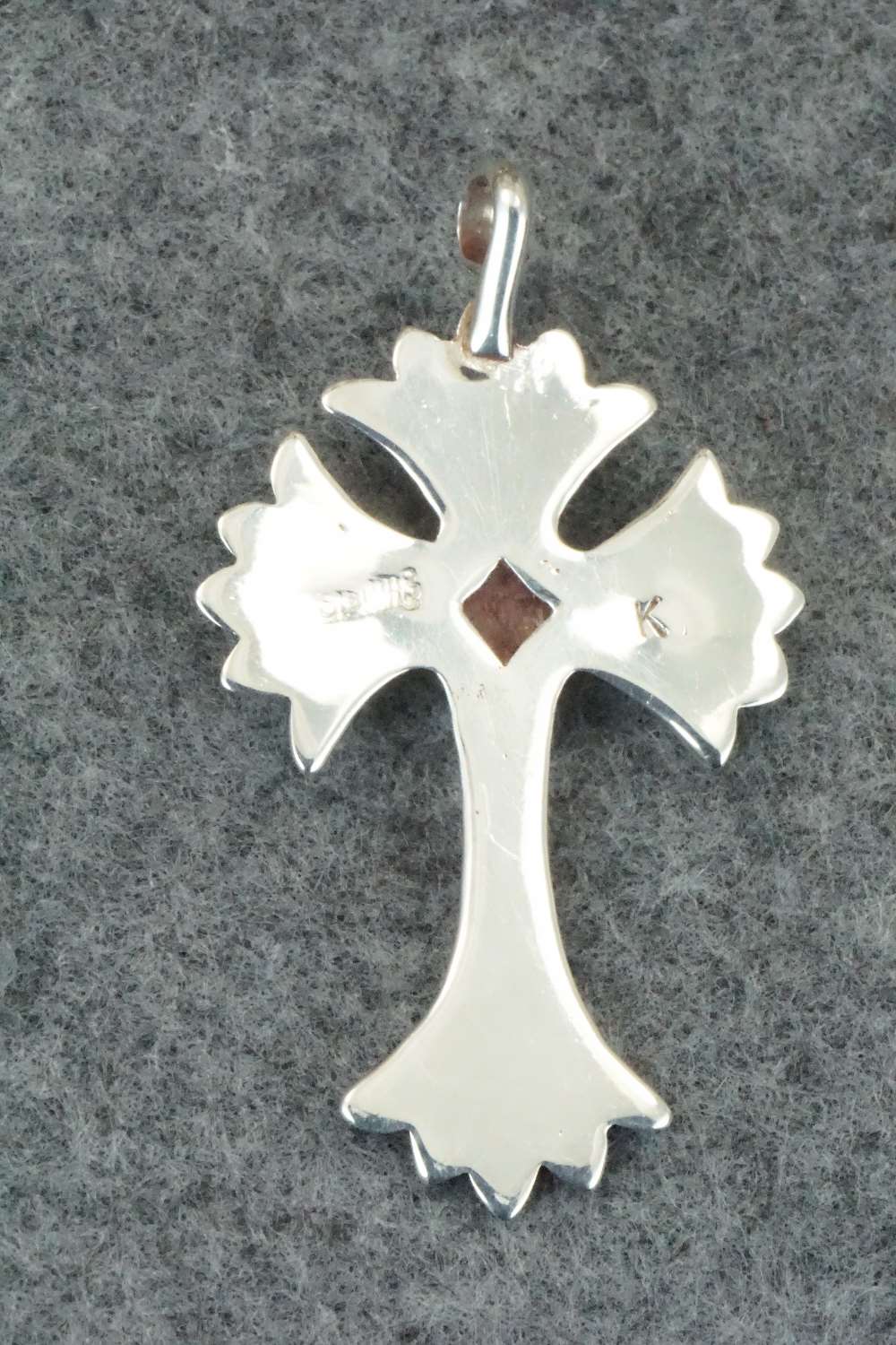 Turquoise & Sterling Silver Cross Pendant - Vanessa Kee