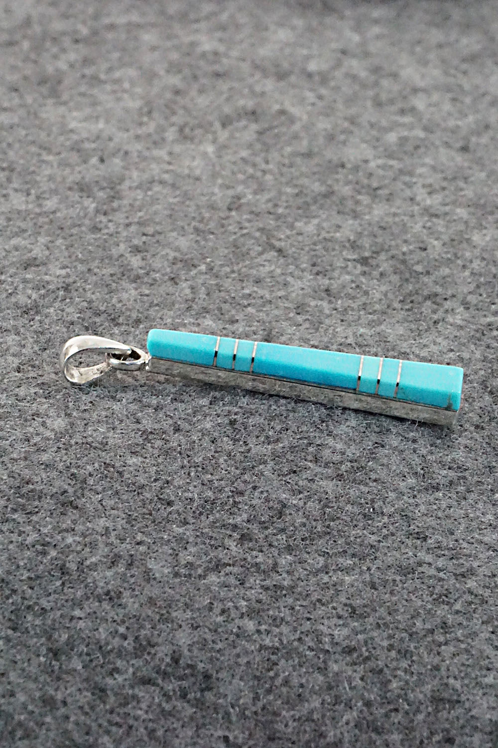 Turquoise & Sterling Silver Pendant - Madarrel Kallestewa