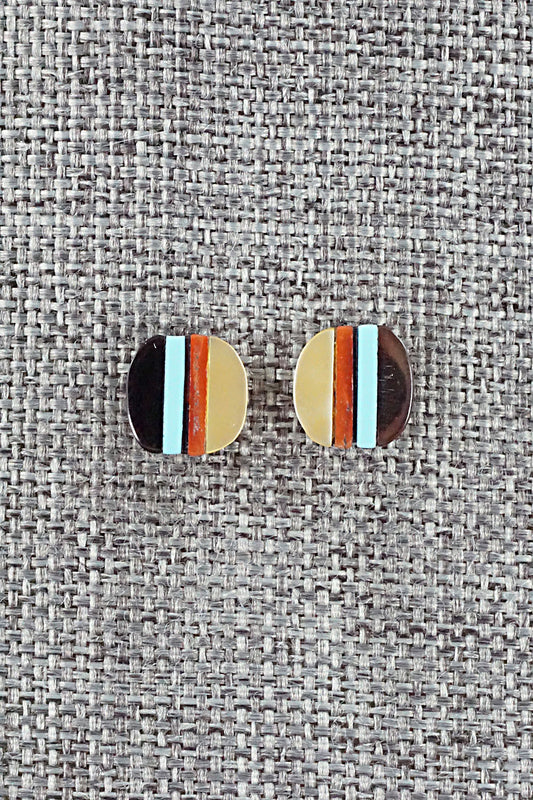 Multi Stone & Sterling Silver Earrings - Preston Walela