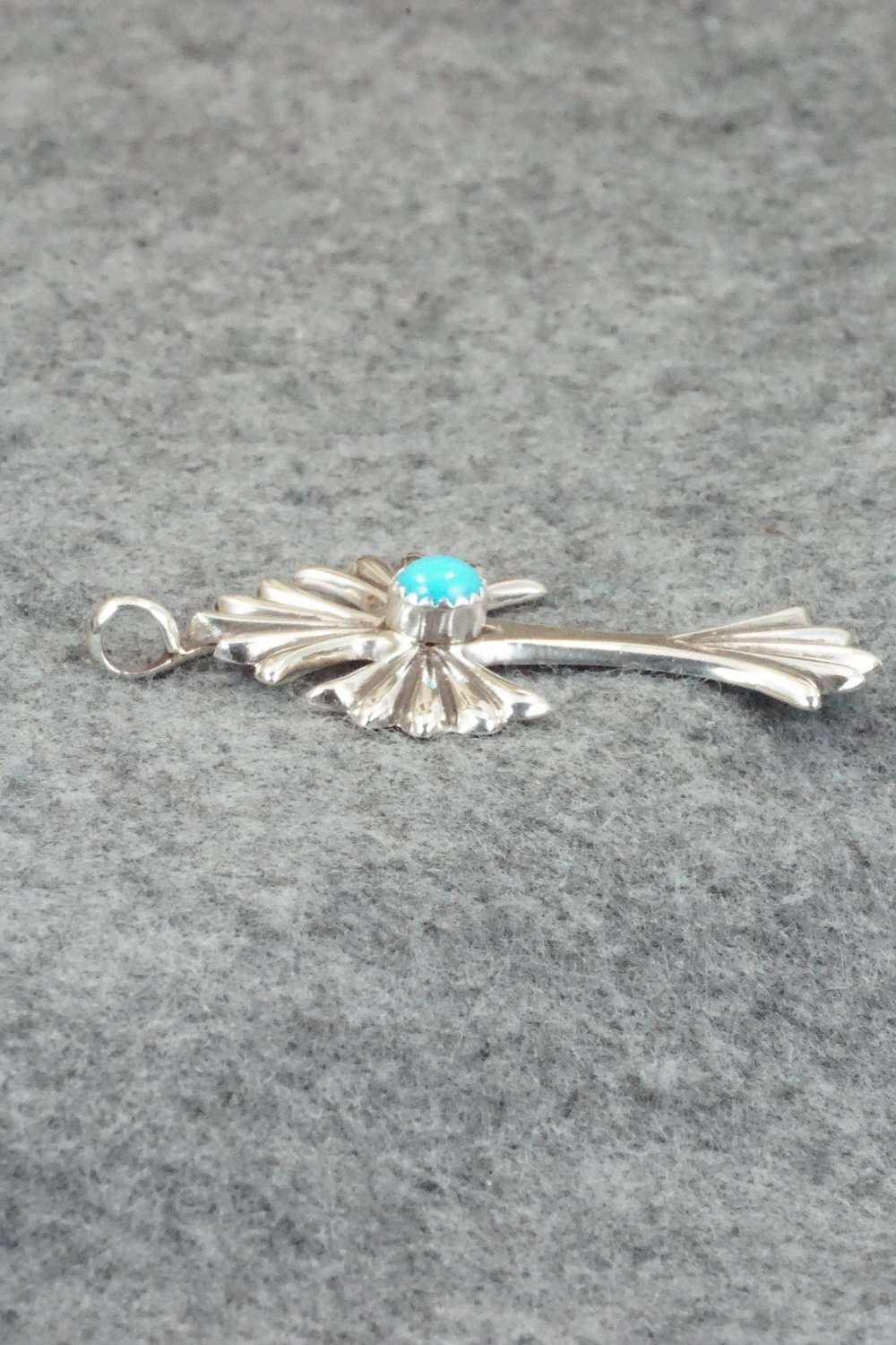Turquoise & Sterling Silver Cross Pendant - Vanessa Kee