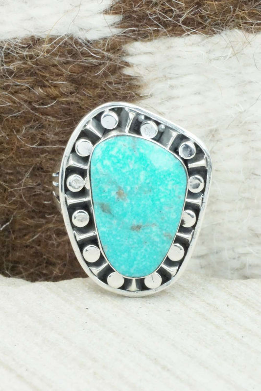 Turquoise & Sterling Silver Ring - Jimson Belin - Size 7