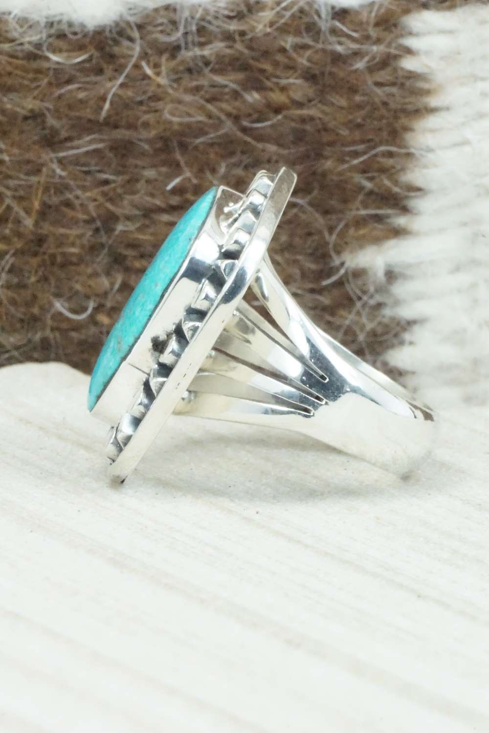 Turquoise & Sterling Silver Ring - Jimson Belin - Size 7
