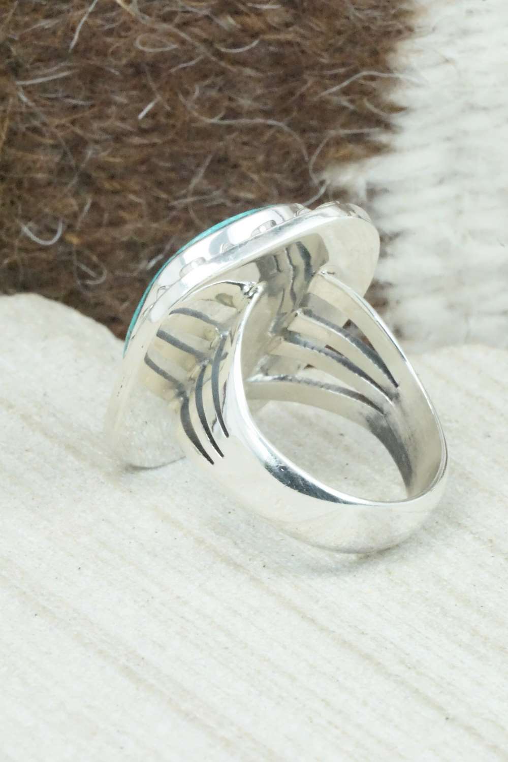 Turquoise & Sterling Silver Ring - Jimson Belin - Size 7