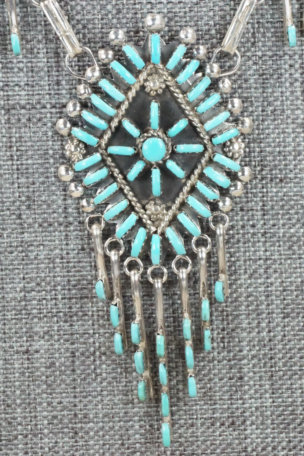 Turquoise & Sterling Silver Jewelry Set - Kevin Leekity