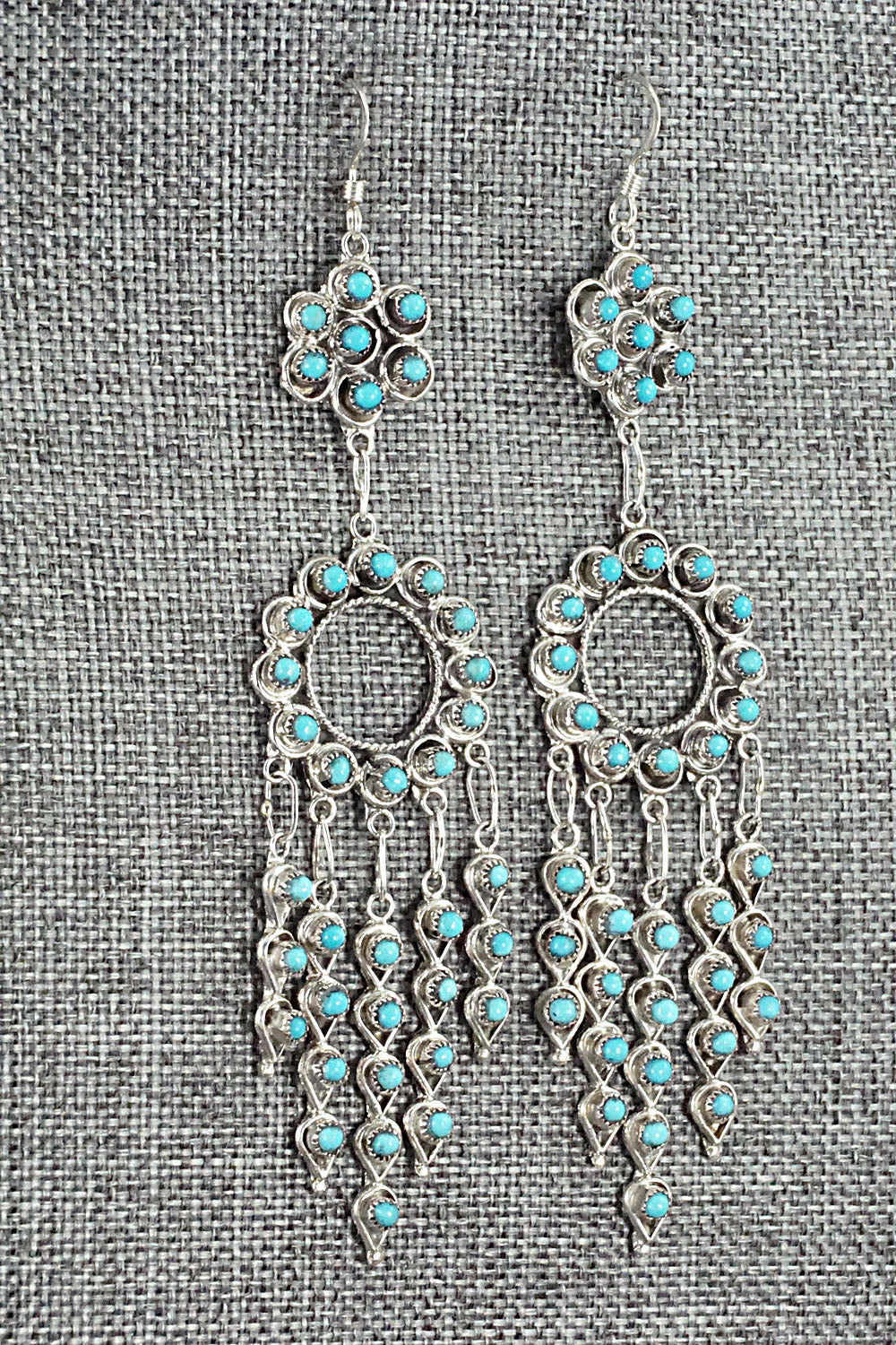 Turquoise & Sterling Silver Earrings - Waylon Johnson