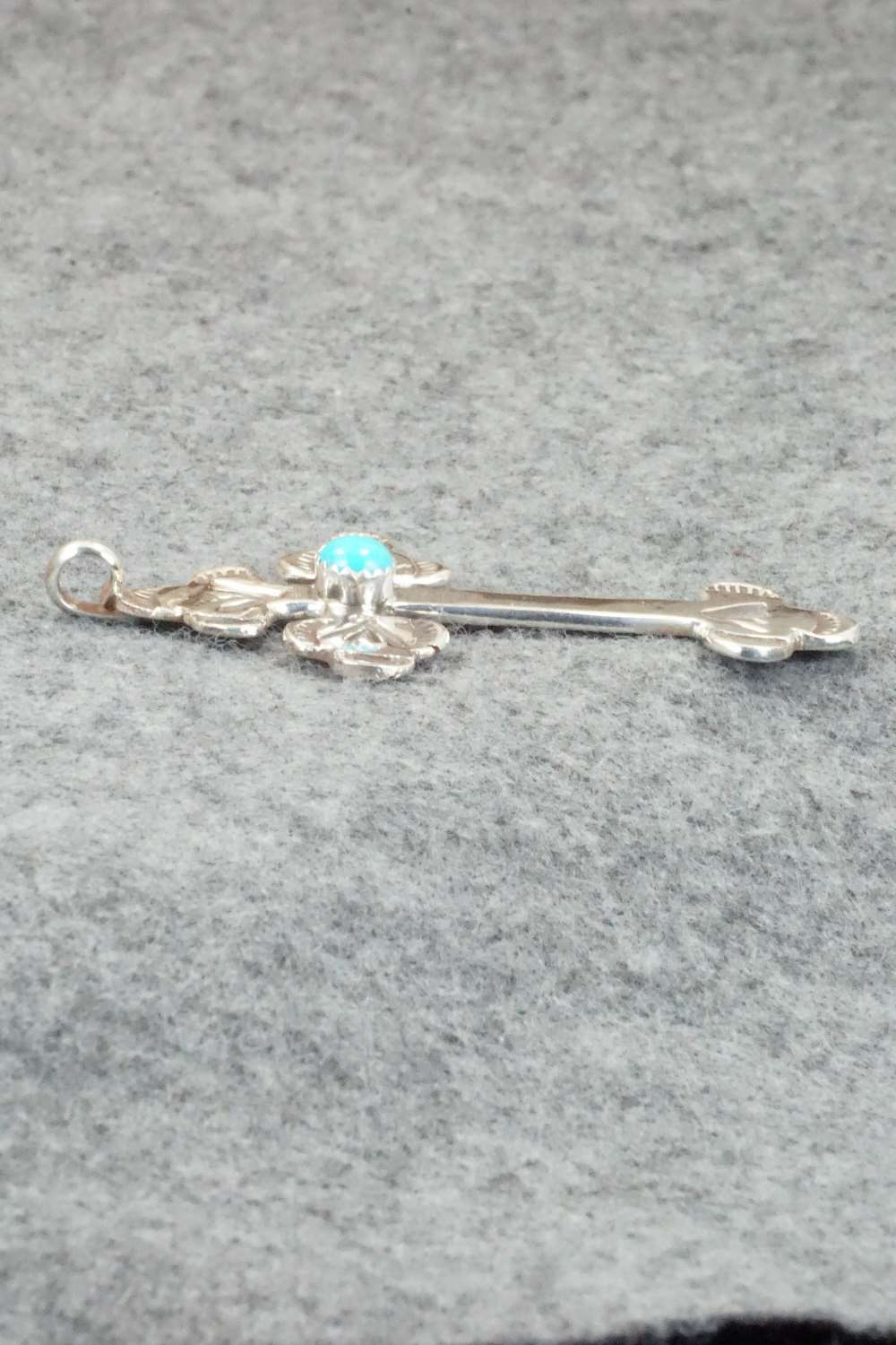 Turquoise & Sterling Silver Cross Pendant - Vanessa Kee