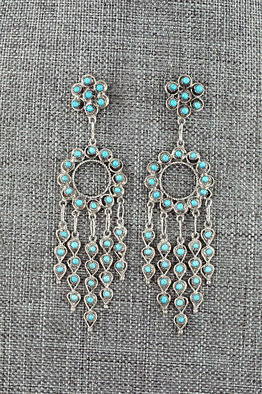 Turquoise & Sterling Silver Earrings - Waylon Johnson