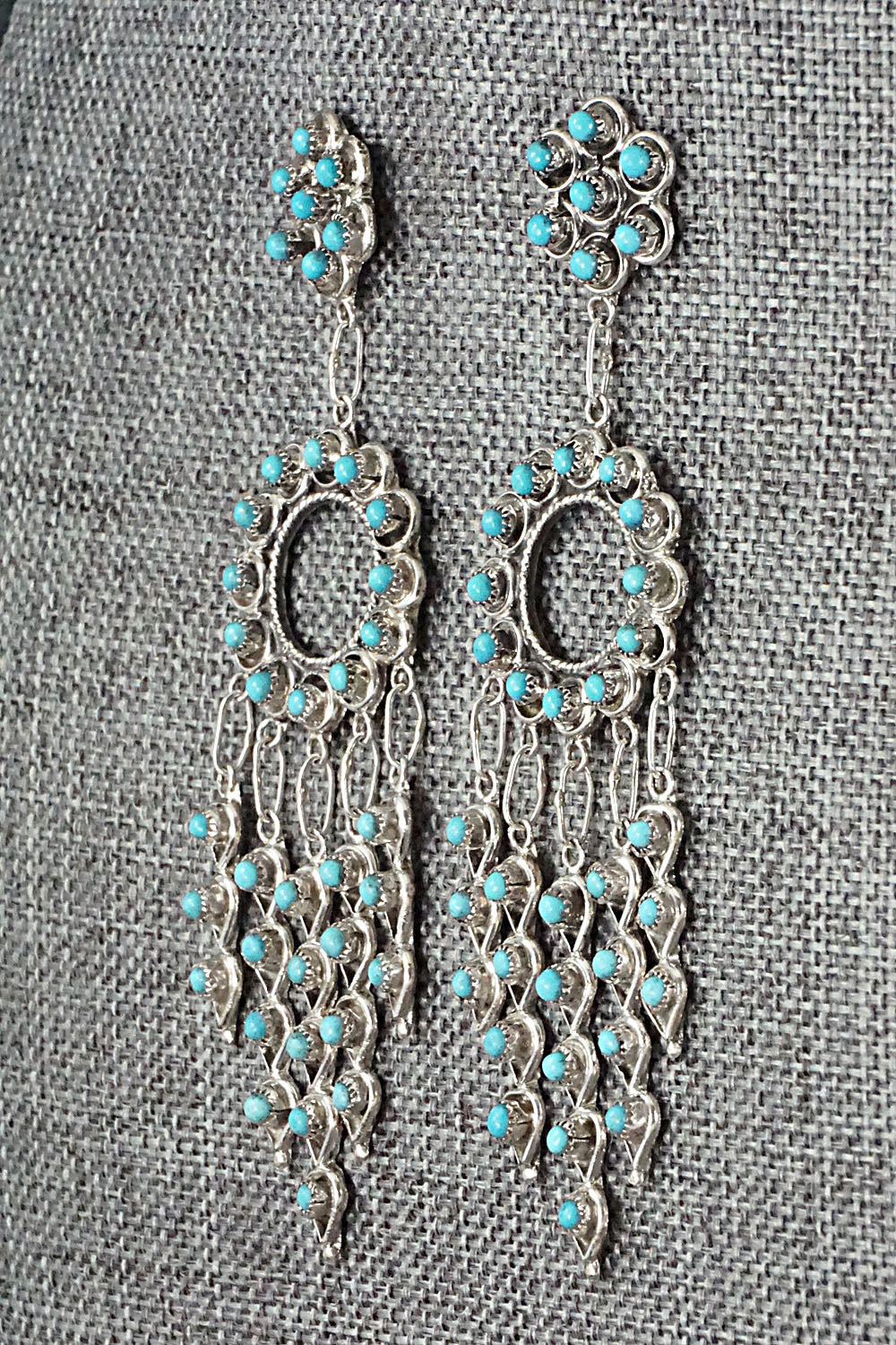 Turquoise & Sterling Silver Earrings - Waylon Johnson