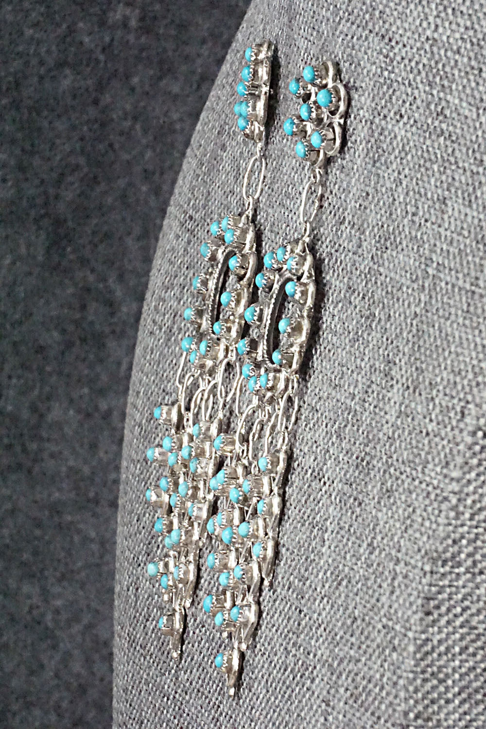 Turquoise & Sterling Silver Earrings - Waylon Johnson