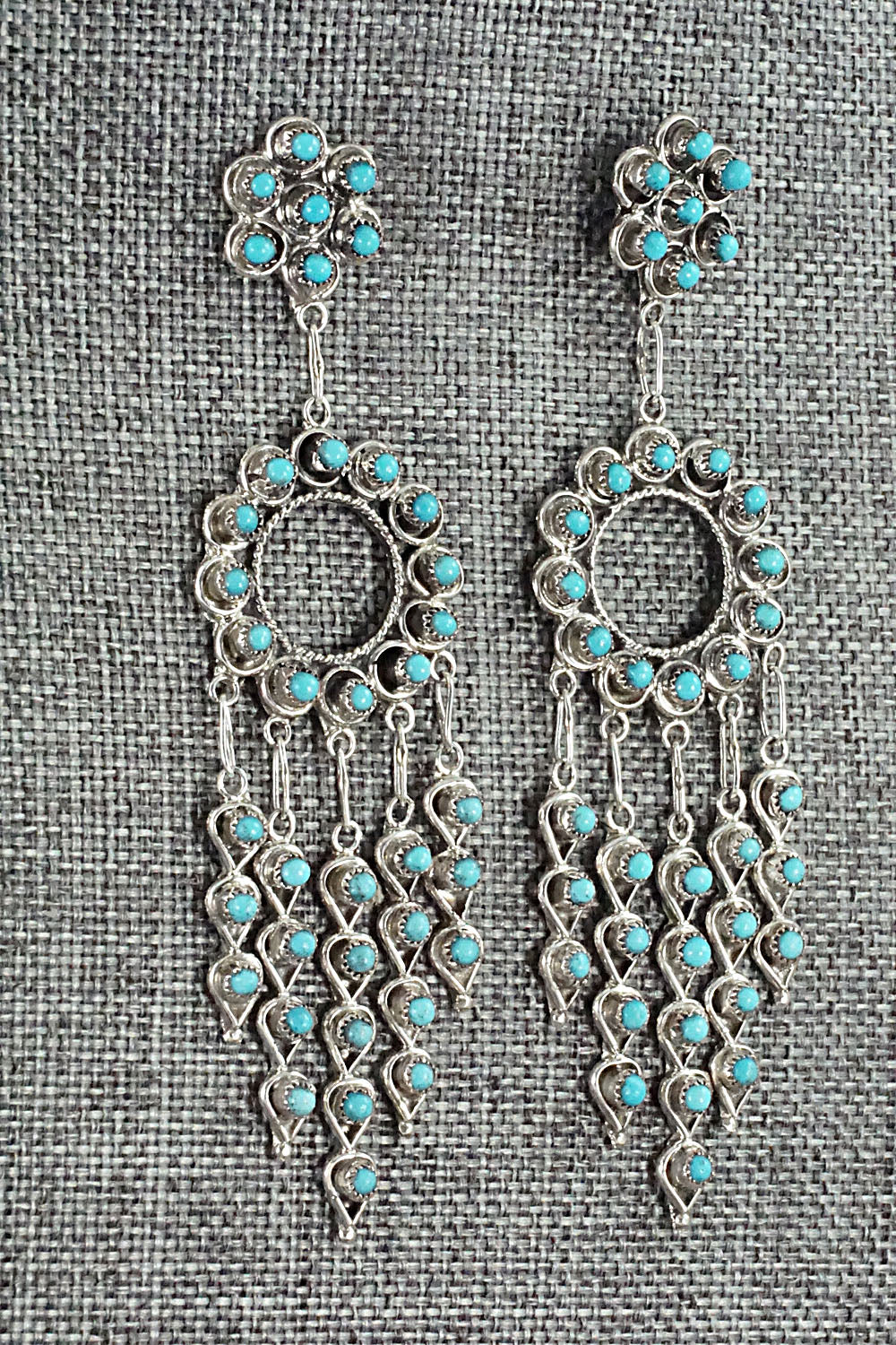 Turquoise & Sterling Silver Earrings - Waylon Johnson