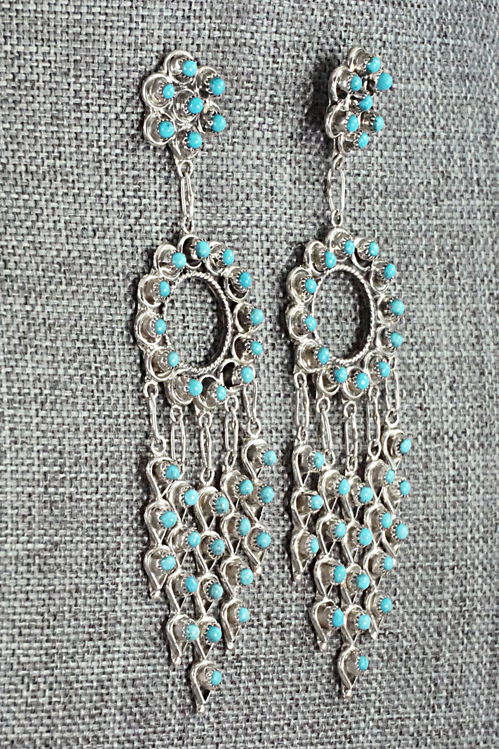 Turquoise & Sterling Silver Earrings - Waylon Johnson
