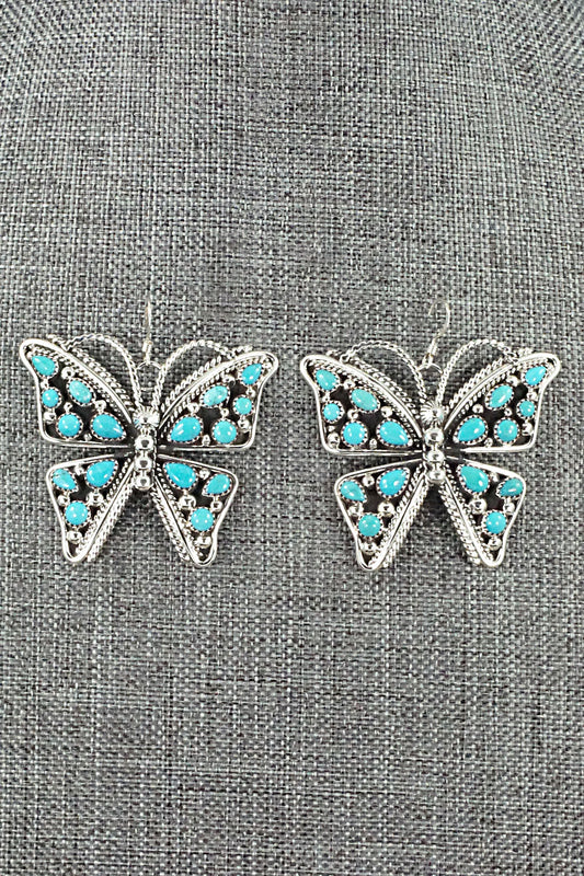 Turquoise & Sterling Silver Earrings - Tina Jones