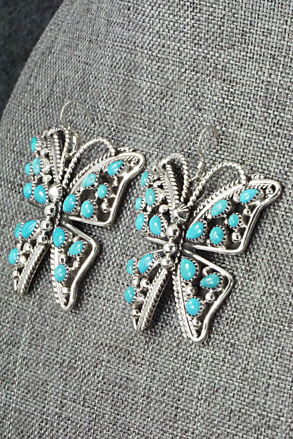 Turquoise & Sterling Silver Earrings - Tina Jones