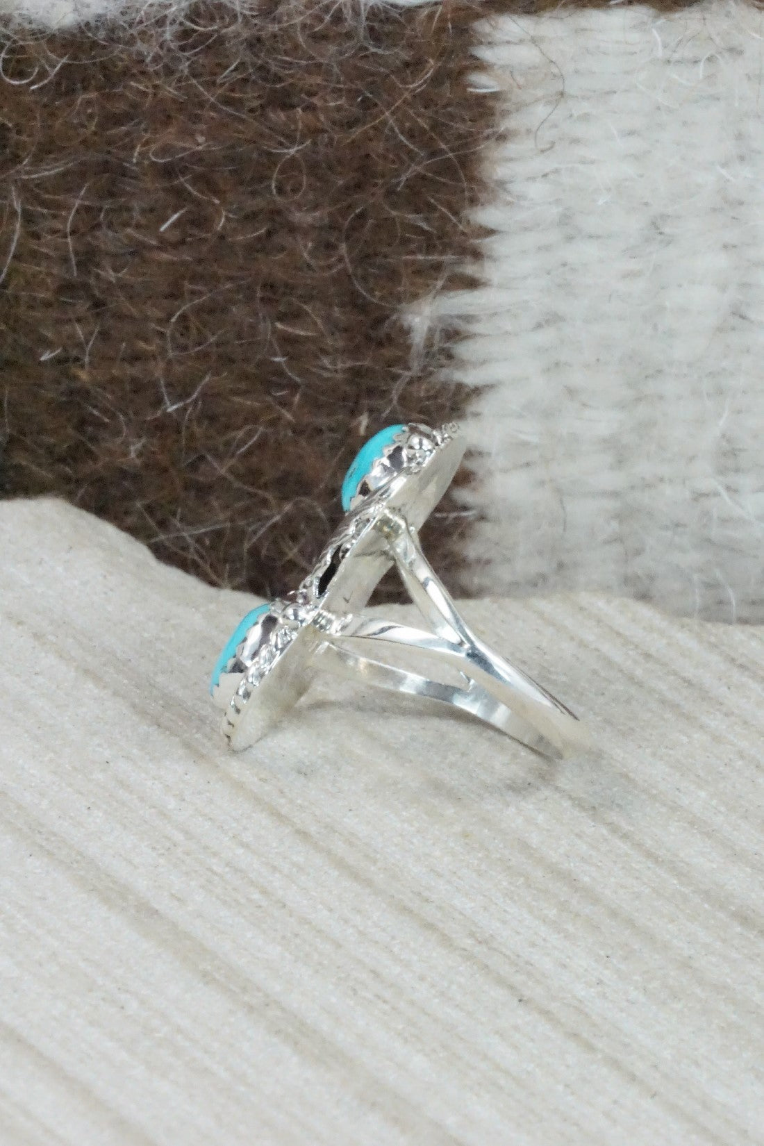 Turquoise & Sterling Silver Ring - William Begay - Size 6