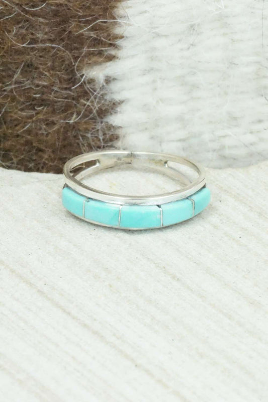 Turquoise & Sterling Silver Ring - Antonio Duran - Size 8.25