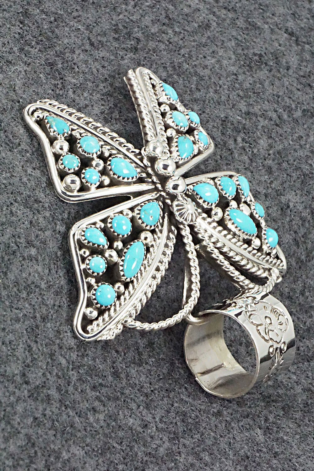 Turquoise and Sterling Silver Pendant - Tina Jones