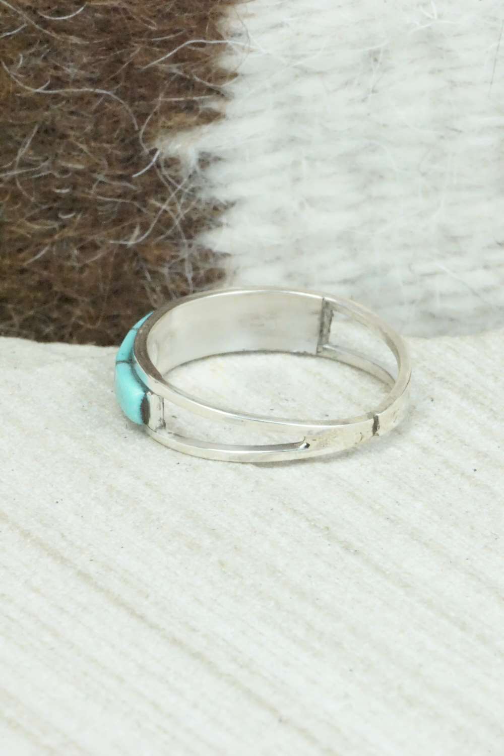 Turquoise & Sterling Silver Ring - Antonio Duran - Size 8.25