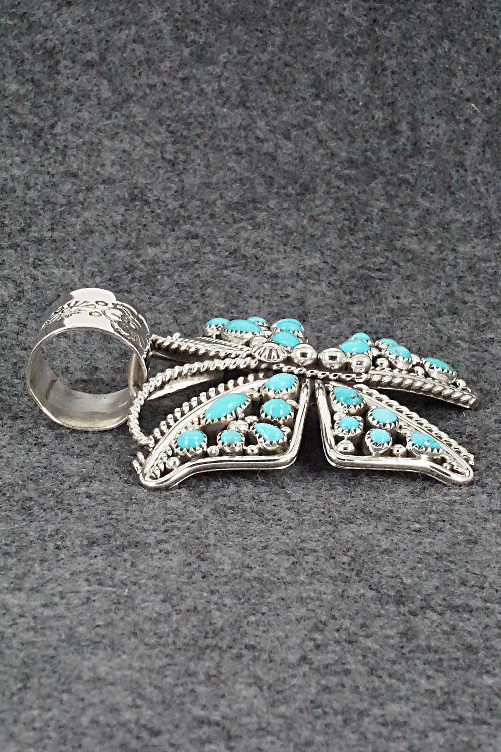 Turquoise and Sterling Silver Pendant - Tina Jones